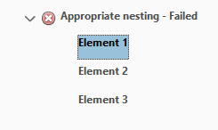 Appropriate nesting error