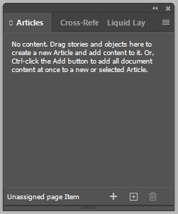 The articles panel