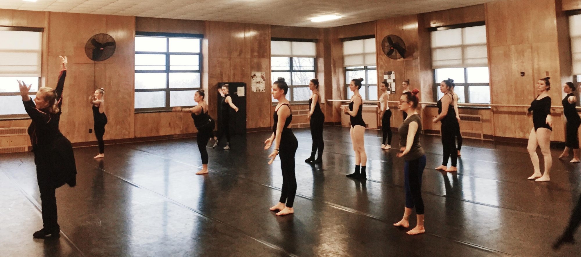 dancers rehearsing in a dance studio