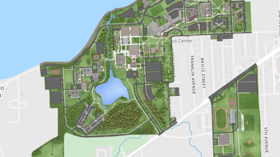 SUNY Oswego Interactive Map Grahic