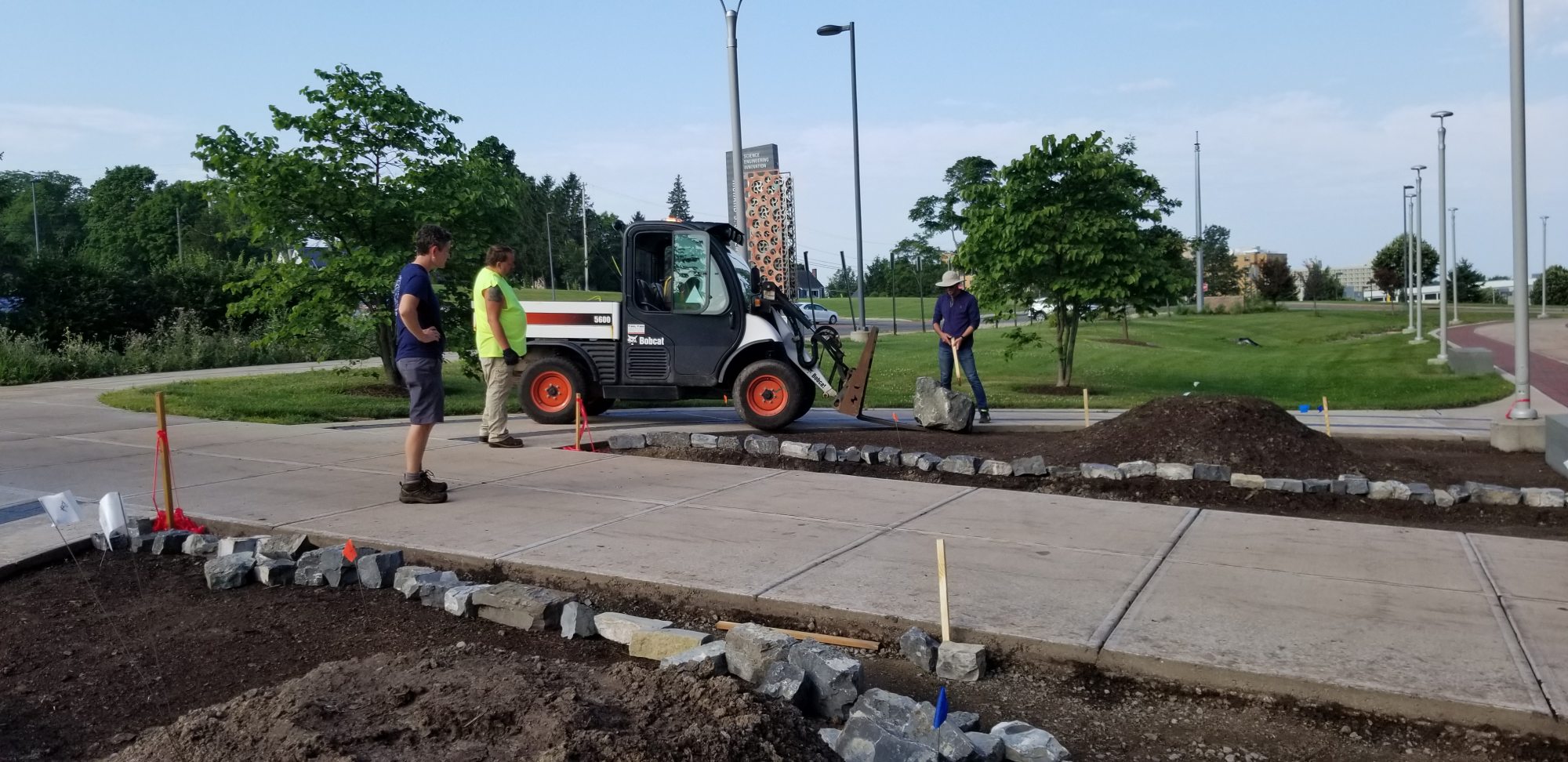 Moving rocks to the Alvar garden beds