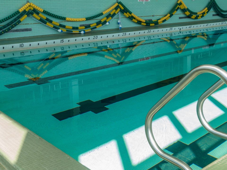an indoor swimming pool