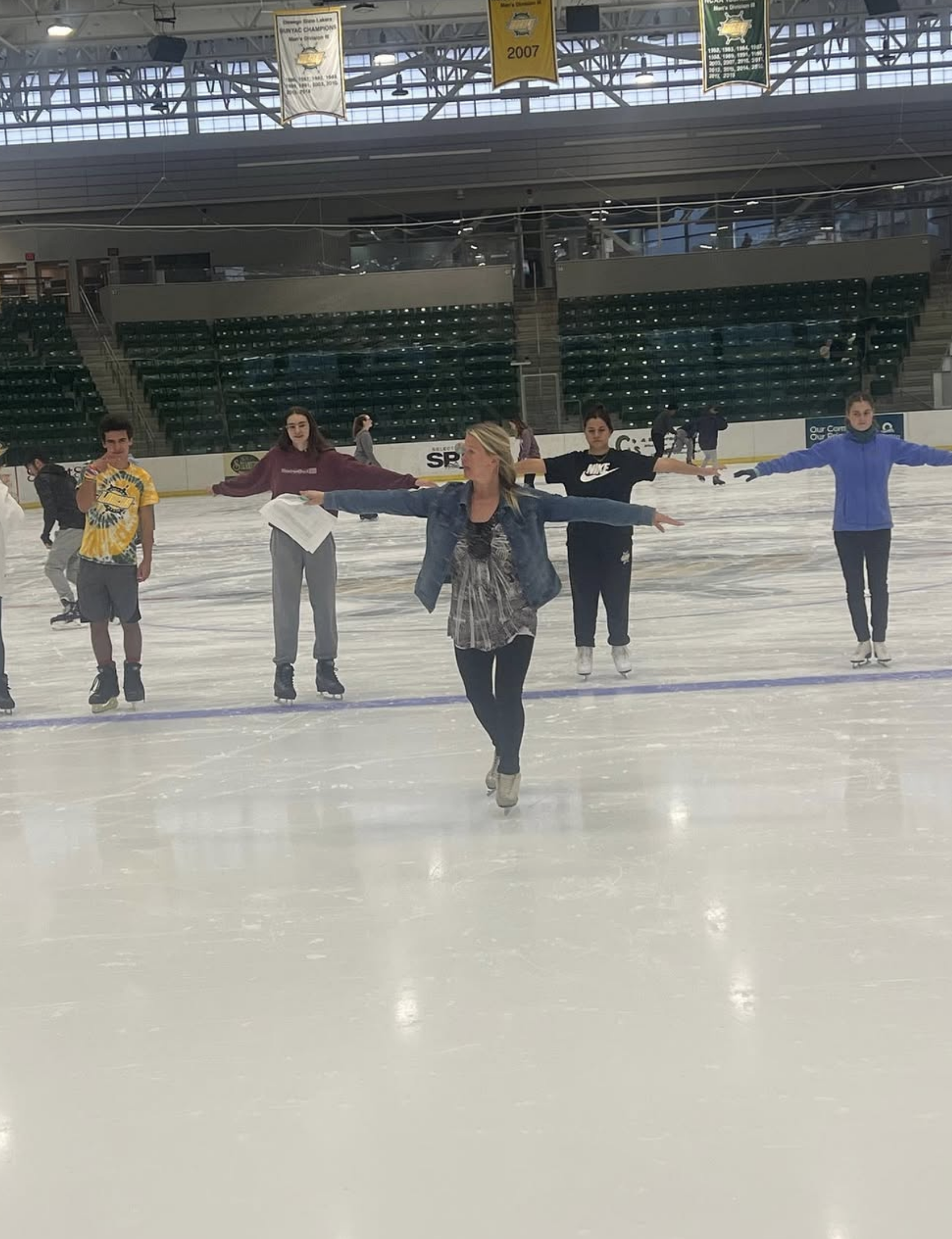 Ice skating lesson