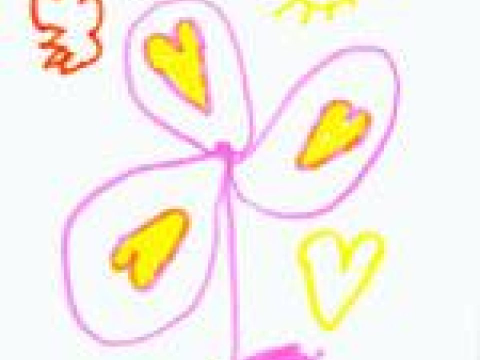 a flower drawn by a young child