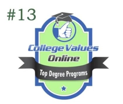 Ranked #13 top degree programs by College Values Online