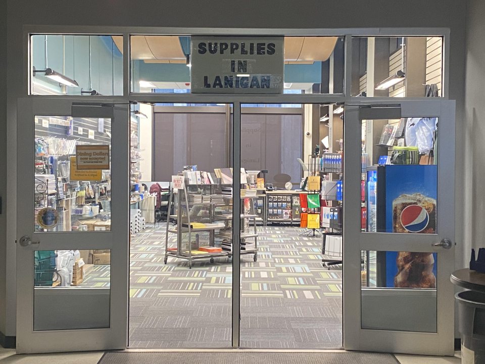 Entrance of Supplies in Lanigan store