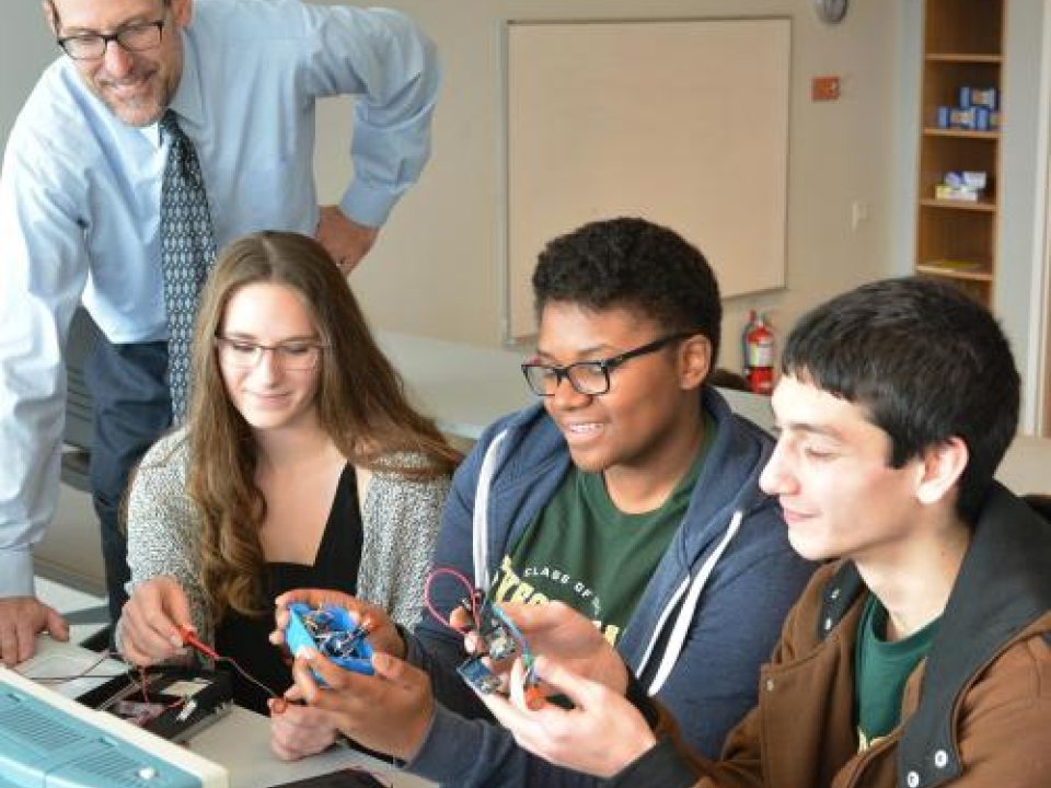 Students working on project