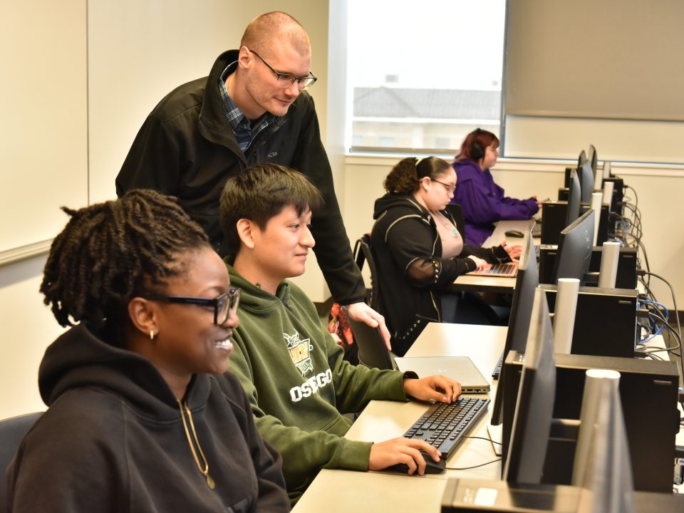 Ryan Zlomek with students