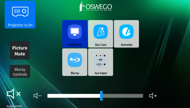 Photo of the touch panel in the room.
