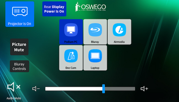 Photo of the touch panel in the room.