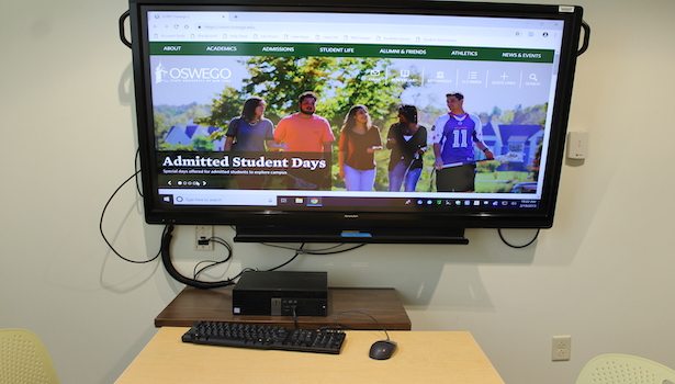 Close up image of the television/technology