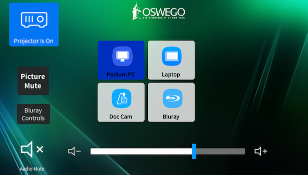Photo of the touch panel in the room.