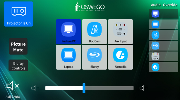 Photo of the touch panel in the room.
