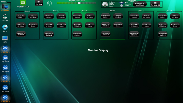 Photo of the touch panel in the room.