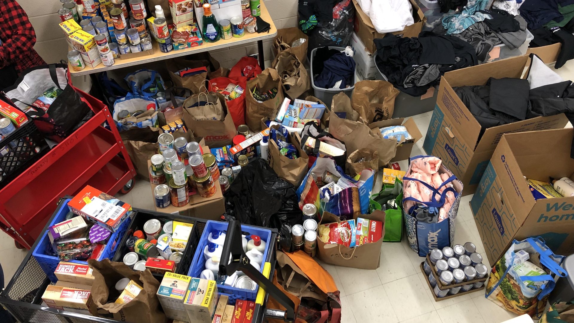 An array of SHOP donation items