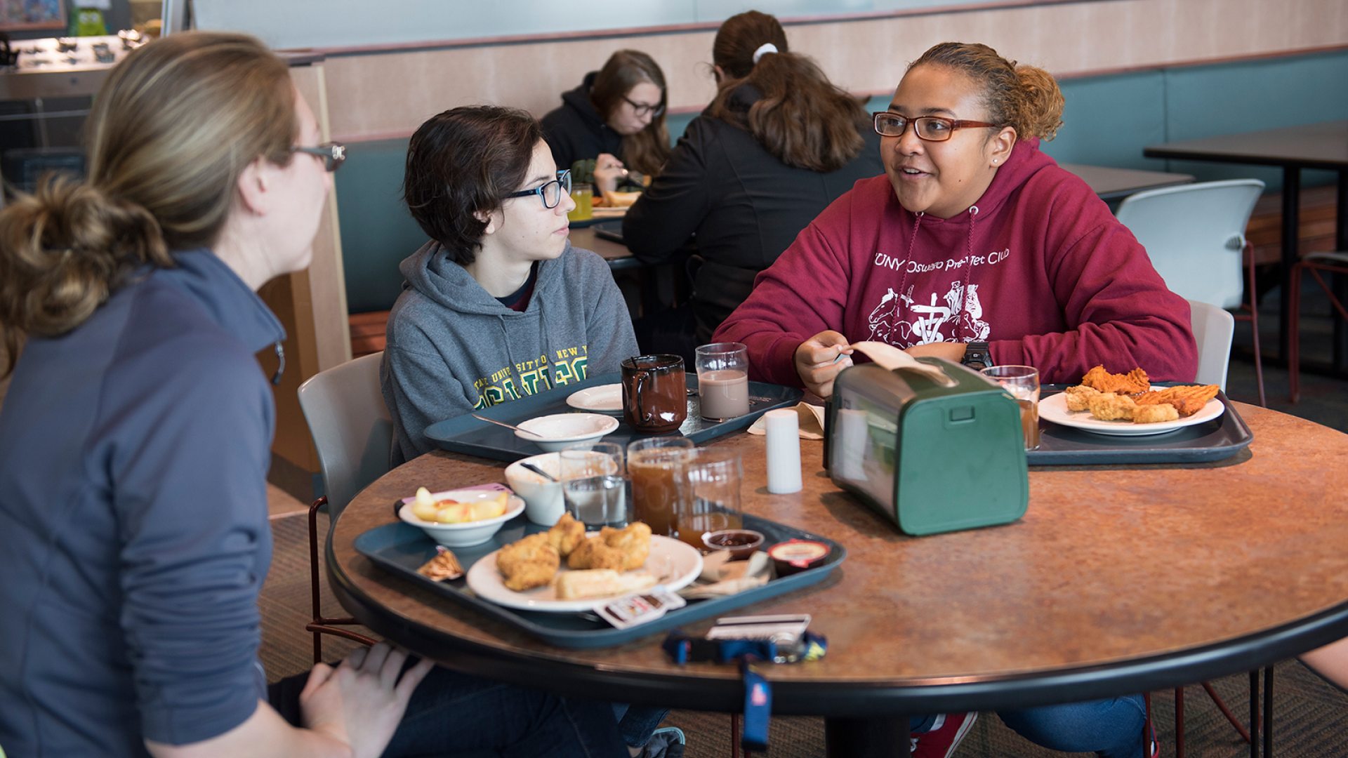 photo of students in dining hall