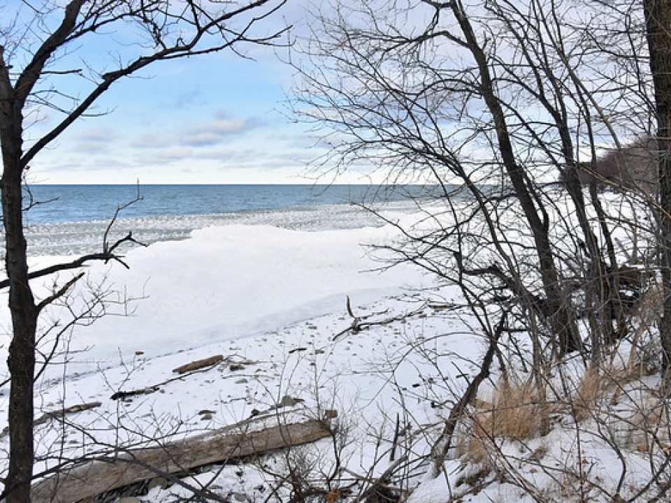 winter lake view