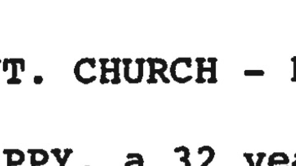 screenwriting page title "int. church - day"