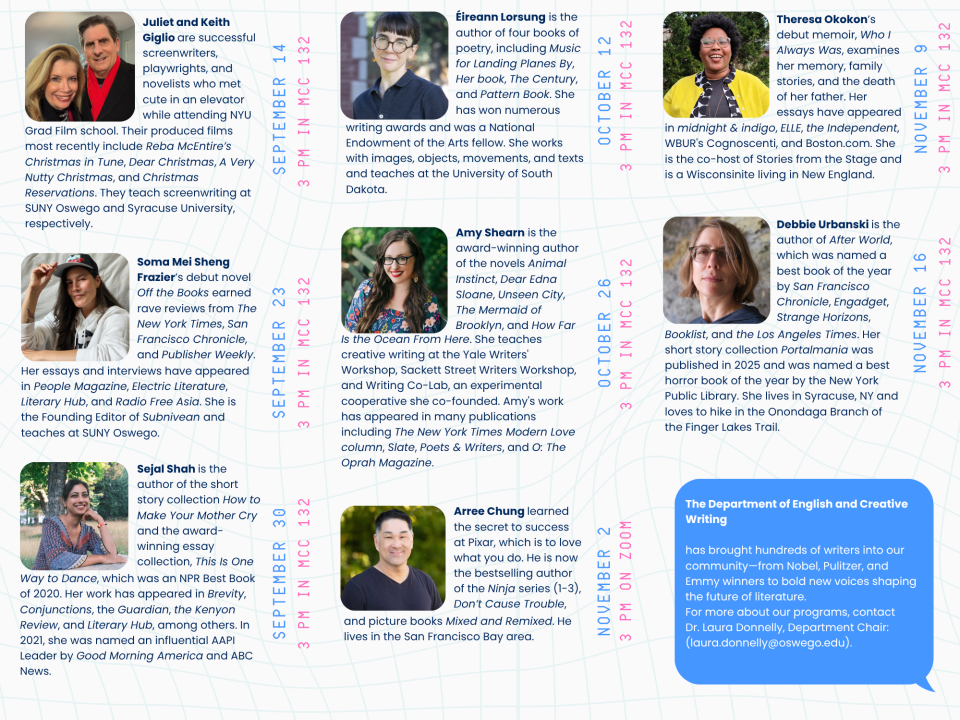 2026 Living Writers Series lineup