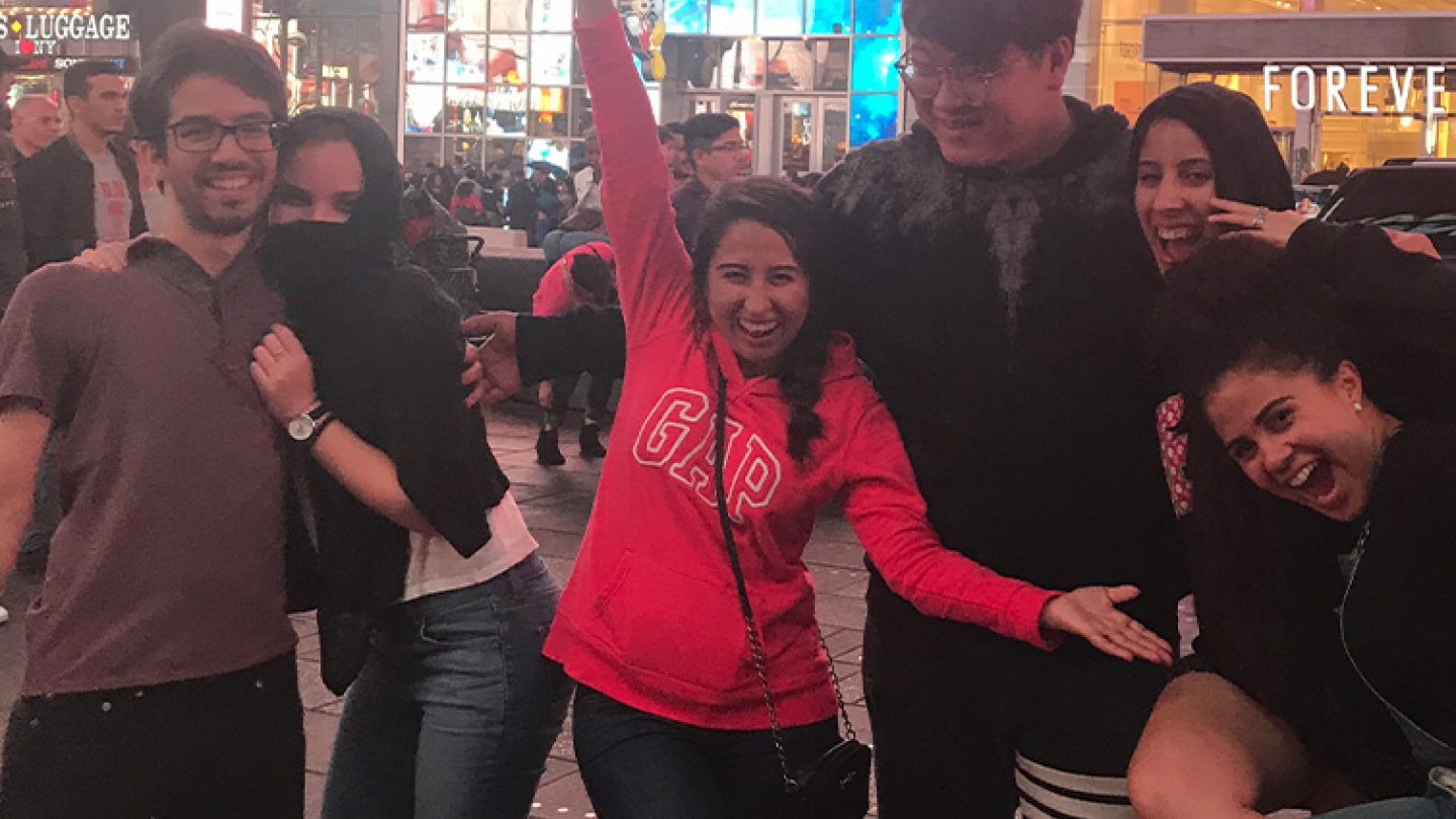 SUNY Oswego SIEP students explore Times Square in NYC