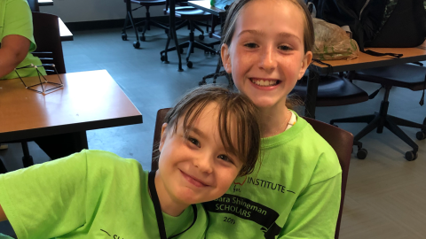 Two girls in the Sheldon Institute program