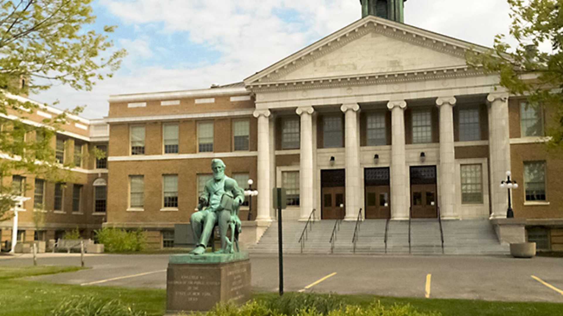The front of Sheldon Hall, SUNY Oswego campus