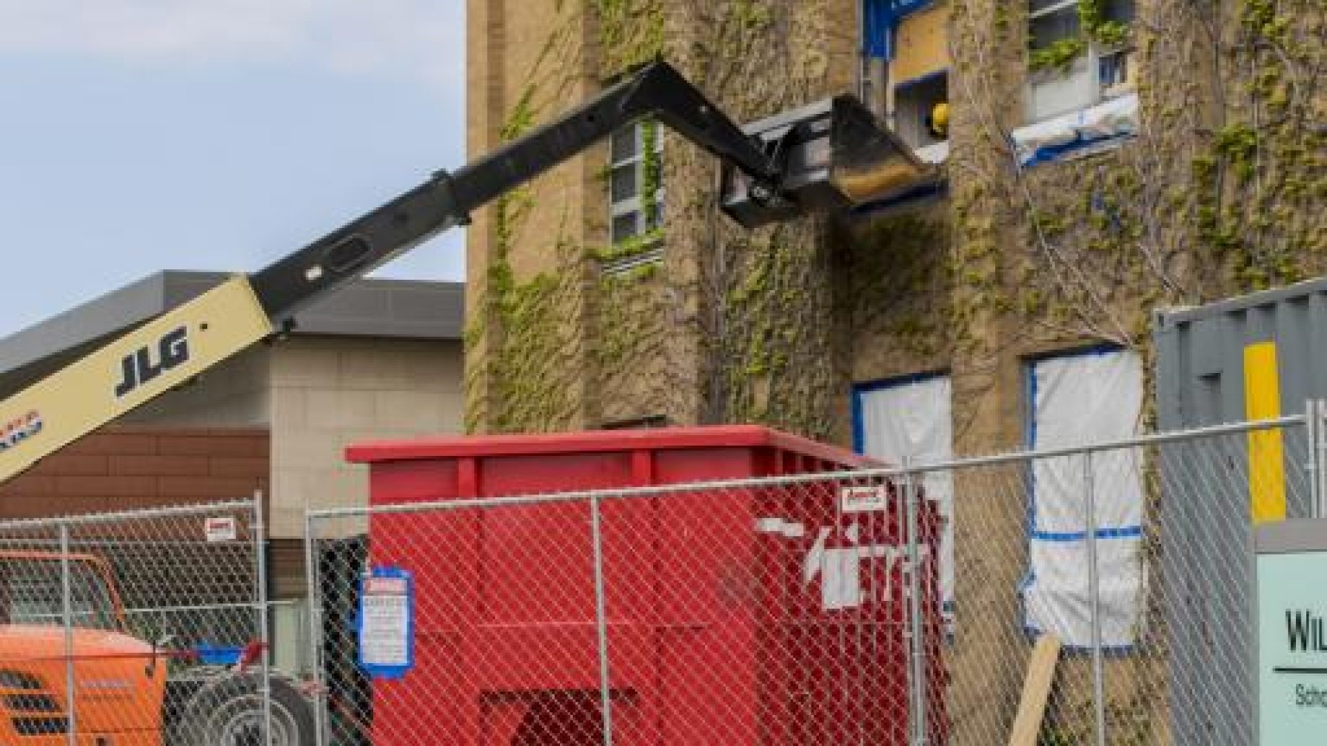 Wilbur Hall, construction site