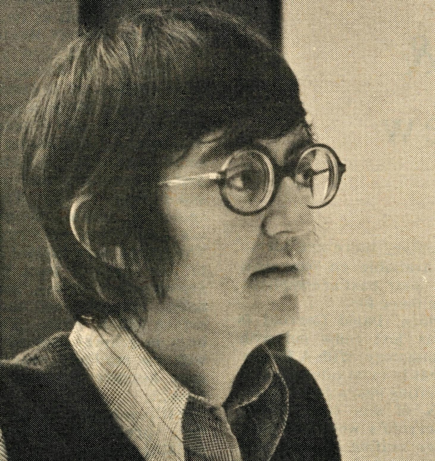 One of the founders of the GWS program, Christine Pierce wearing glasses and a sweater vest in the 1970s