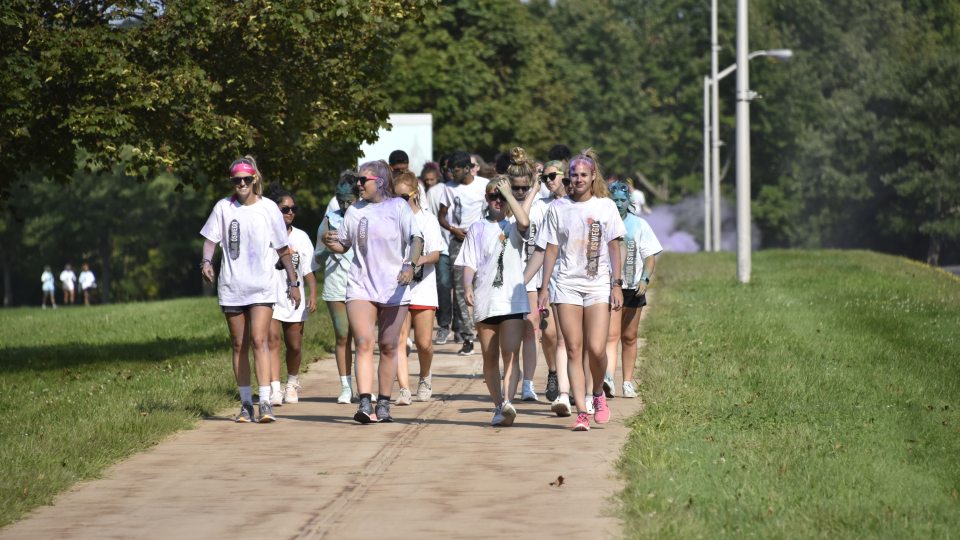 Annual Color Oswego 1.5 mile color run/walk around SUNY Oswego's west side of campus.