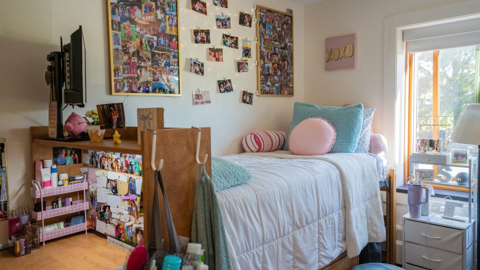 Dorm room in Scales Hall