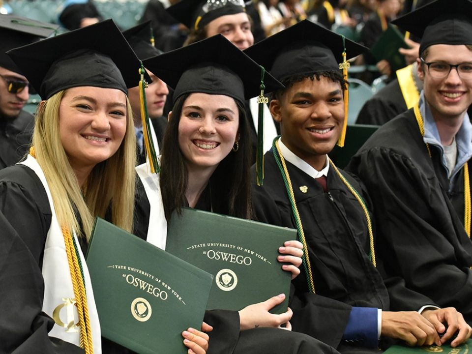 SUNY Oswego graduates at Commencement ceremony