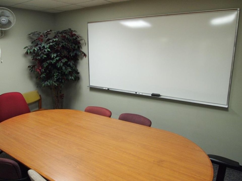 Group study room 200 at Penfield Library