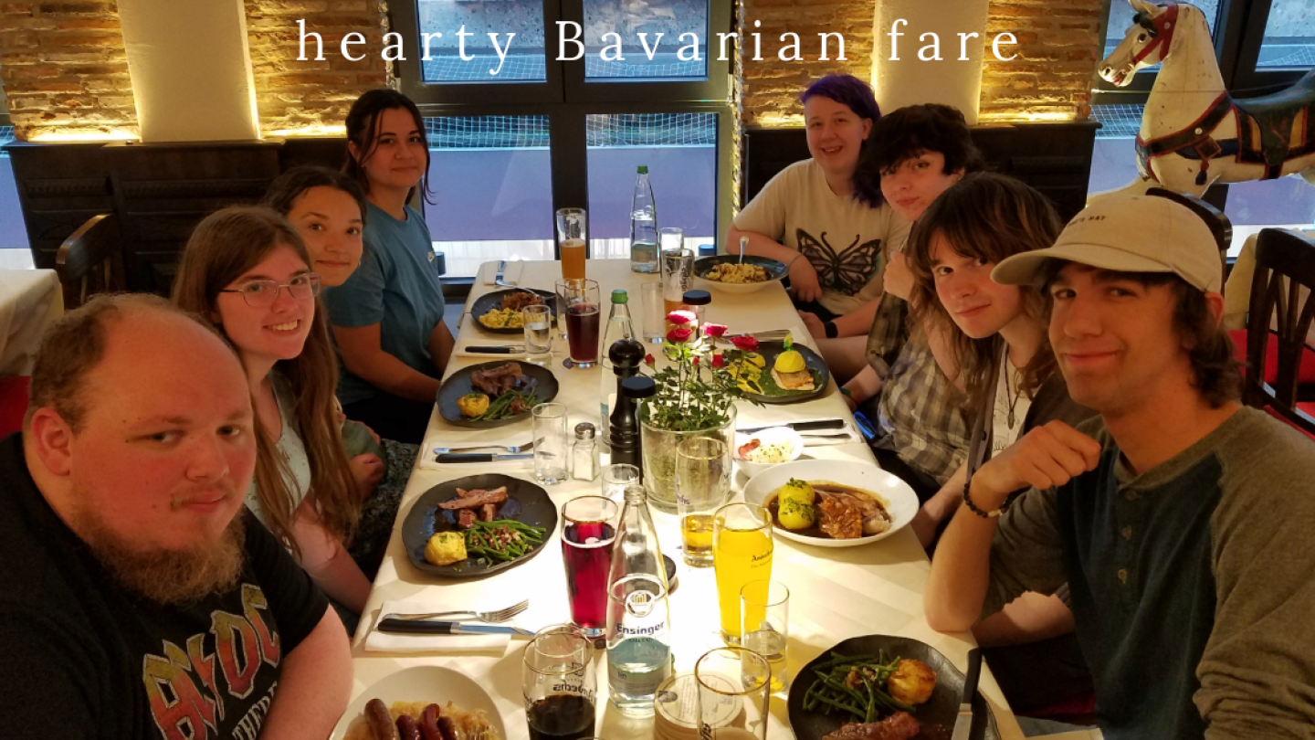 students in Munich restaurant