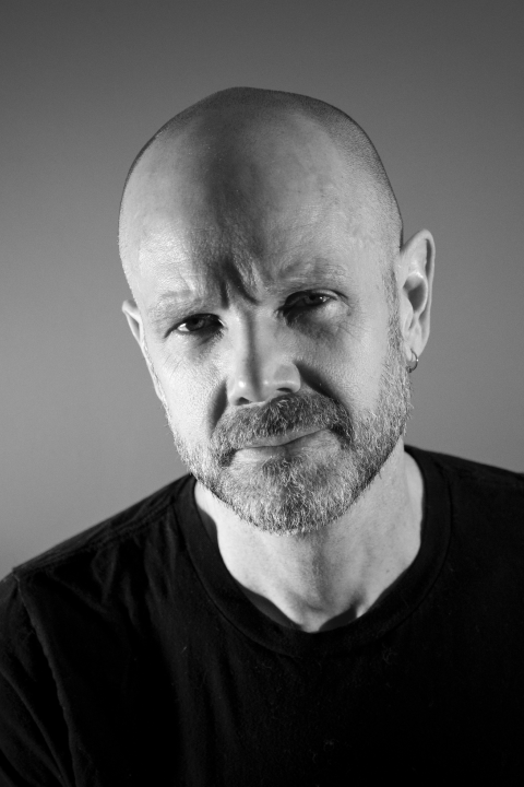 black and white photo - dr. leary with black shirt