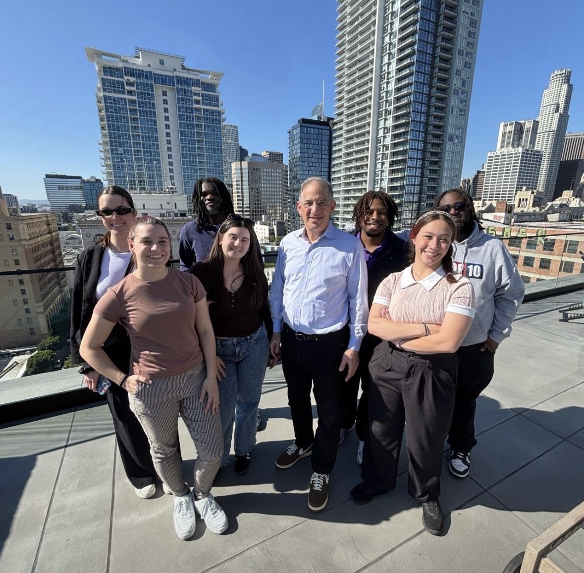 SUNY Oswego students with Paul Condolora '82 on the 2025 Hollywood POV trip. SUNY Oswego students with Paul Condolora '82 on the 2025 Hollywood POV trip.