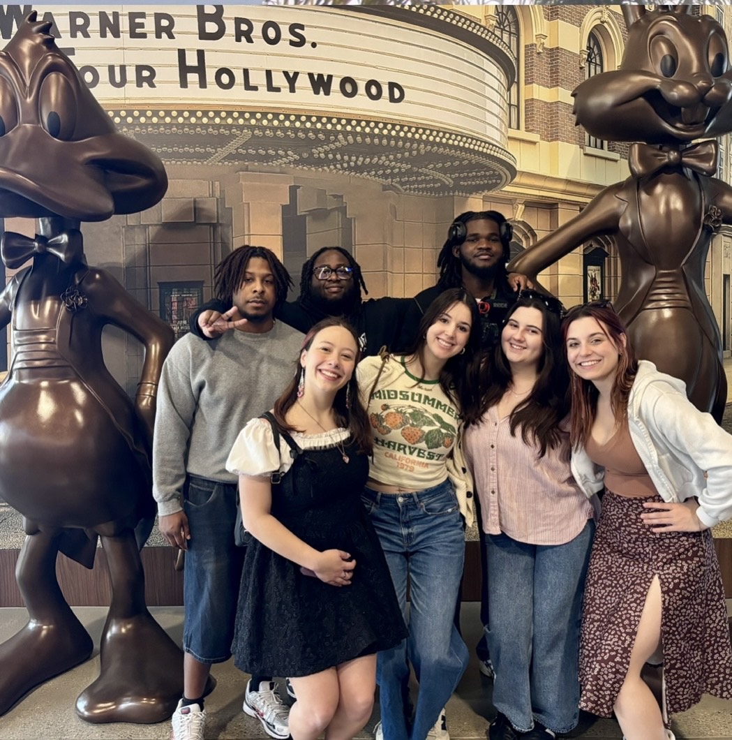 Oswego Hollywood POV students outside the Warner Bros. studio. Oswego Hollywood POV students outside the Warner Bros. studio.