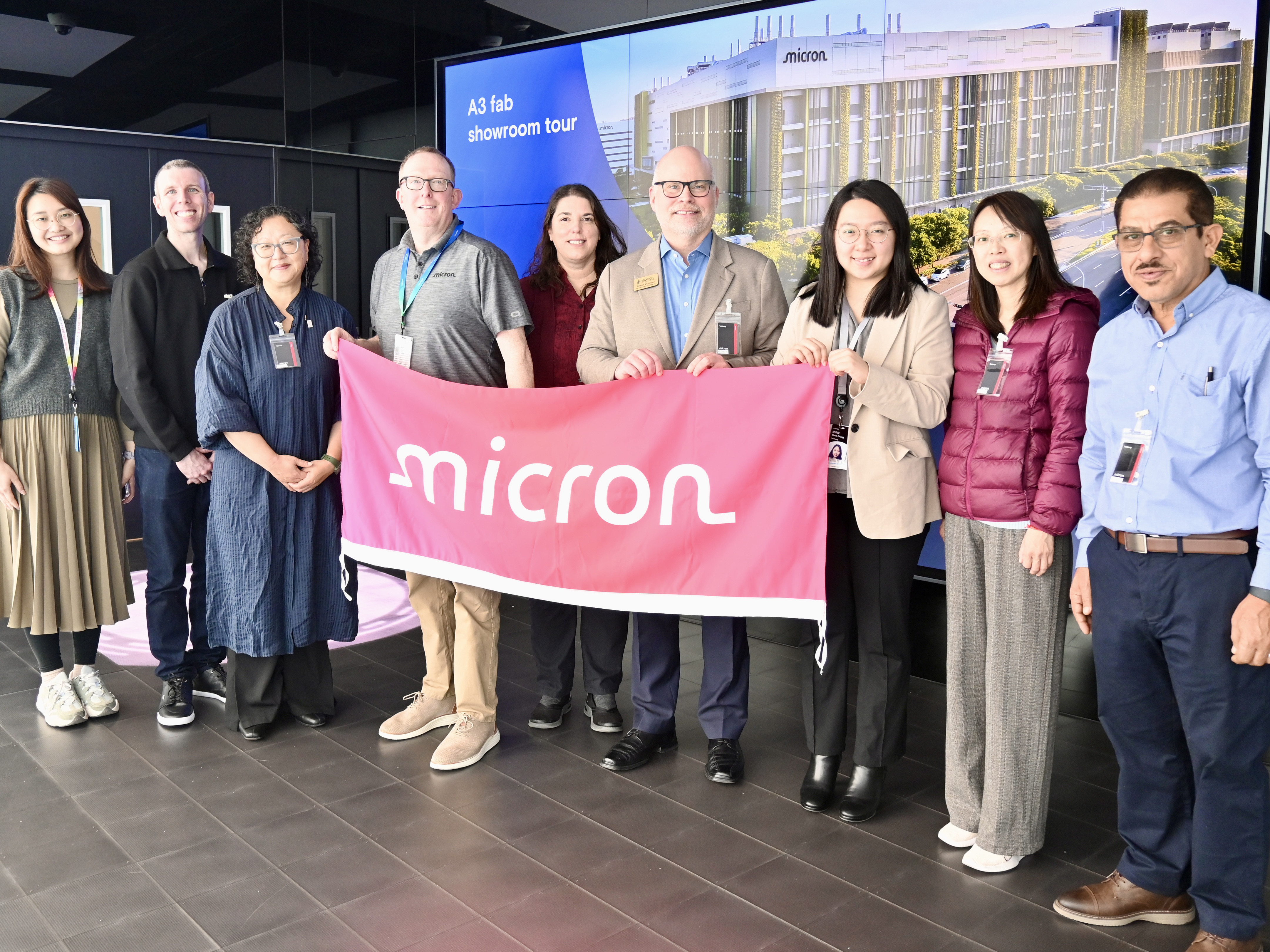 Representatives and SUNY Oswego and Monroe Community College enjoyed access and insights at Micron Technology’s A3 Fab in Taichung, Taiwan, providing a preview to the microchip fabrication plant coming to Clay in Central New York. They also met with top Micron leaders to discuss partnerships and opportunities for current and future students.