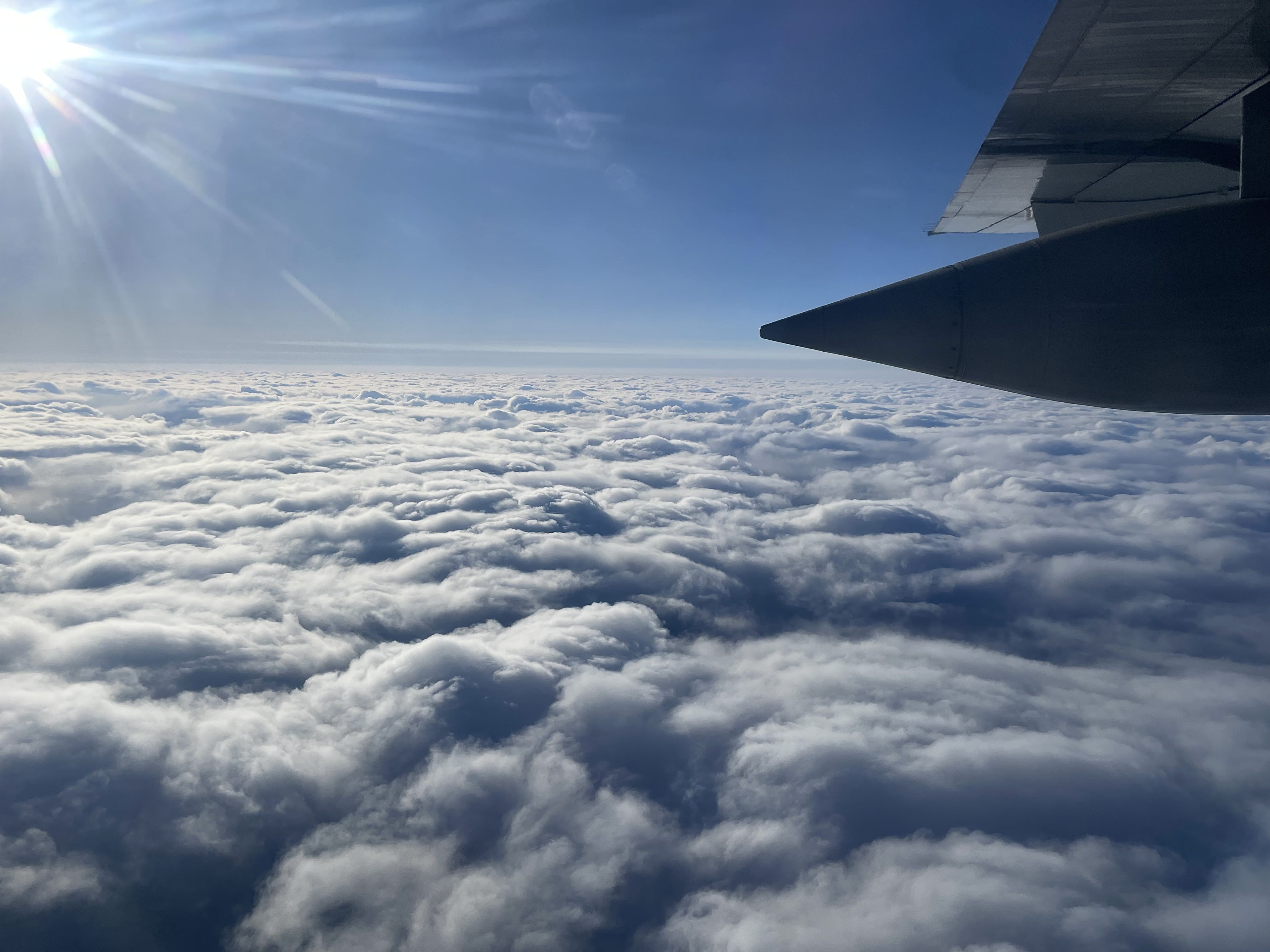 View outside of the NCAR C-130 aircraft. View of the clouds outside of the NCAR C-130 aircraft.