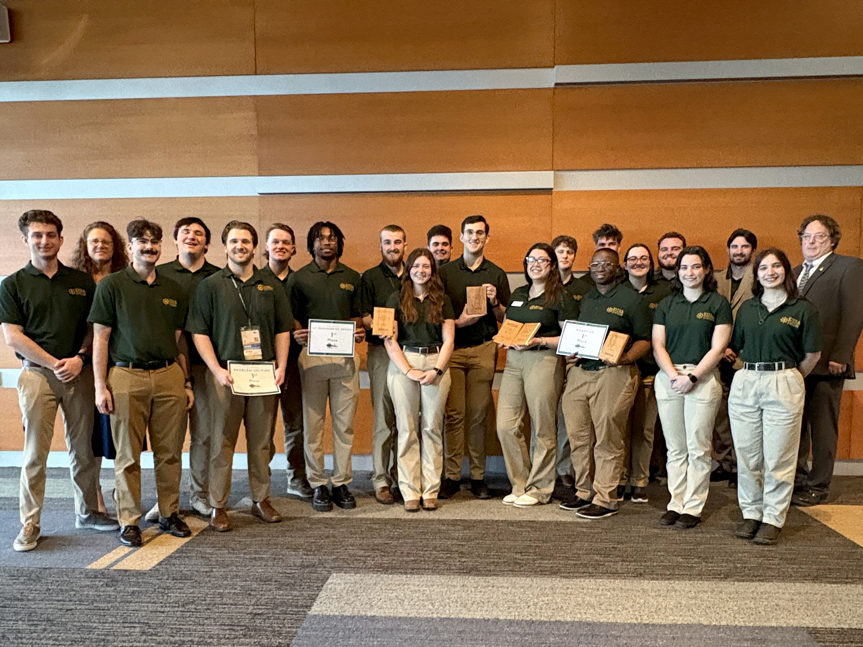 A large and talented group of students won many awards at this spring's Technology and ​Engineering ​Education​ Collegiate ​Association national conference.