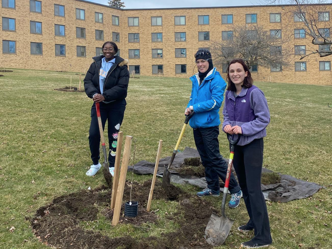 Tree planting and maintenance, part of a two-day Arbor Day celebration, are among the many highlights of Earth Month at SUNY Oswego.