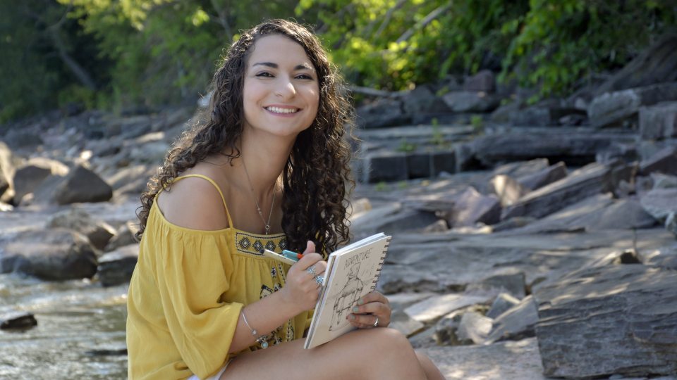 Rachel Futterman (seen here in a 2016 photo), a recent recipient of a bachelor of fine arts degree at SUNY Oswego, is one of seven scholarship winners in the 2019 Best of SUNY Student Art Exhibition.