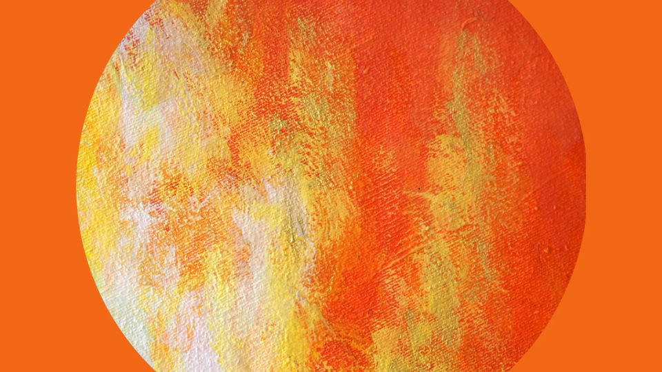 Celestial image, among the student works in the 61st annual Juried Student Art Exhibition