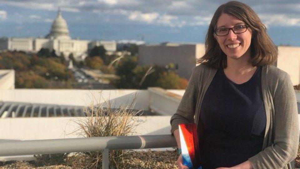 Allison Rank holds national All In award for outstanding faculty contribution to civic engagement