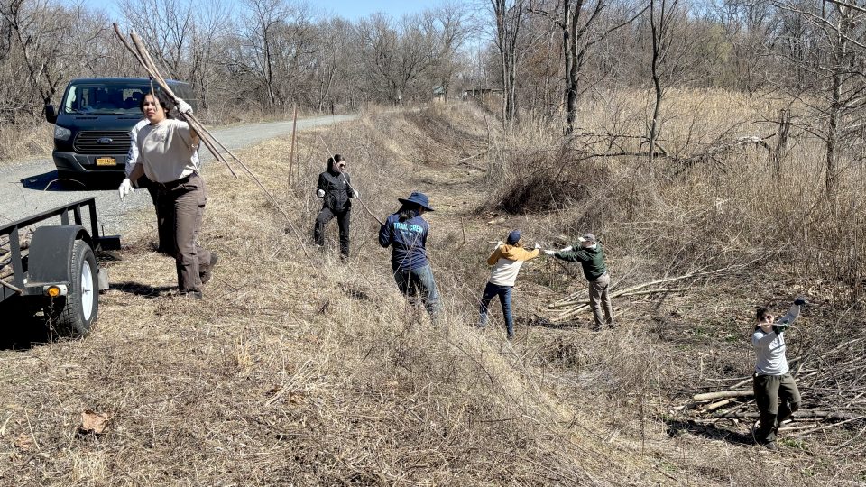 During March 2025, a group of SUNY Oswego students traveled for alternative spring break project helping clear trails for the American Hiking Association in the Philadelphia area.