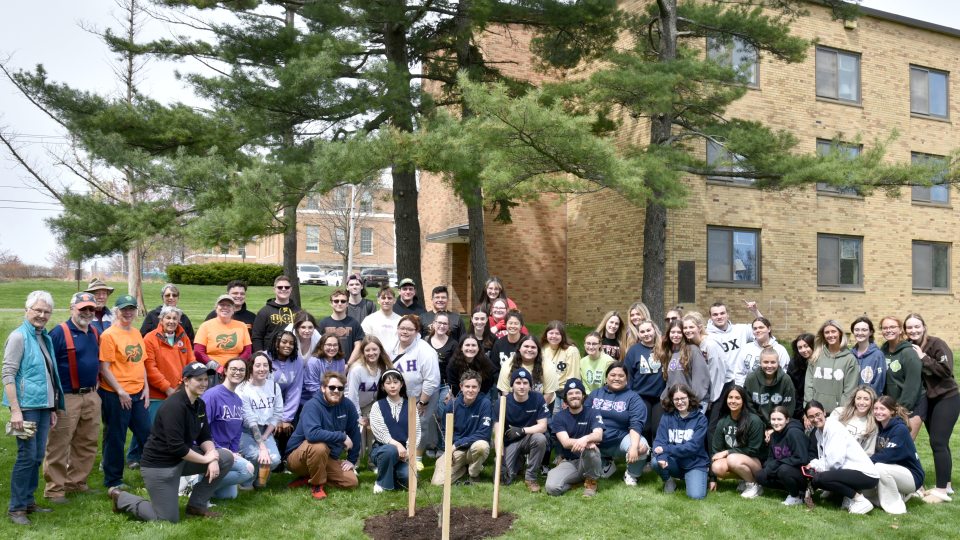 Campus and community volunteers, including several Greek organization, took part in 2023 Arbor Day activities