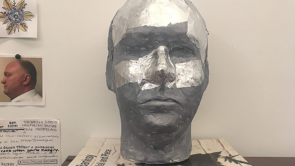 Sculptor of the head of artist's father