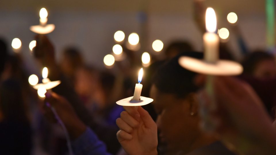 Torchlight is an annual ceremony at the beginning and end of the semester celebrating the torch of knowledge, symbolized by participants holding candles