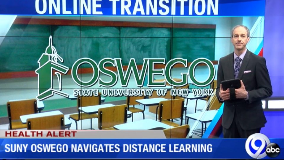 NewsChannel 9 segment features Oswego's preparation for distance learning.