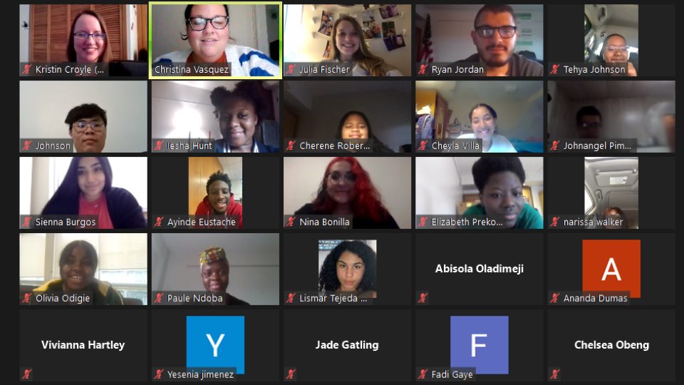 Program members of CSTEP have a Zoom meeting