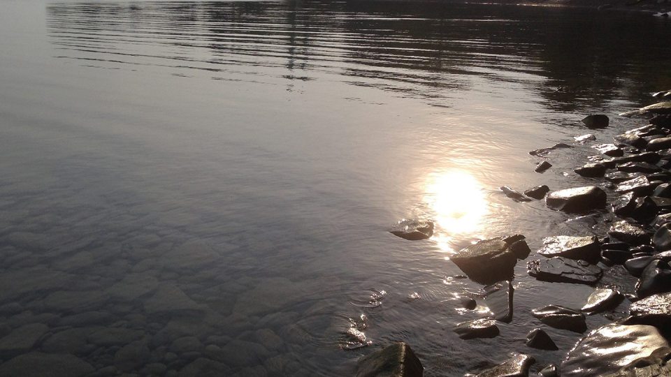 Sun shining on Lake Ontario